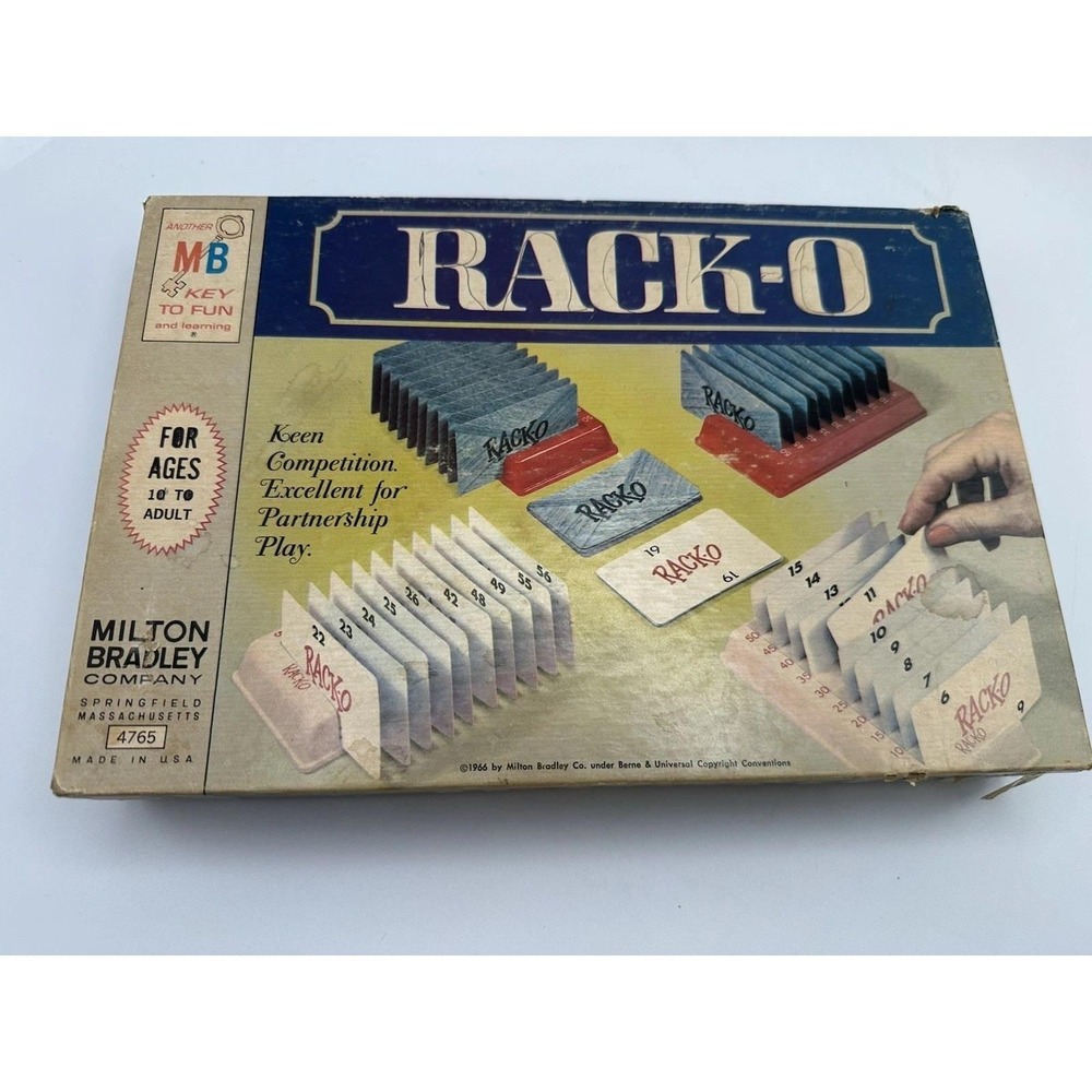Vintage Rack-O Game Milton Bradley Complete Classic Number Card Game